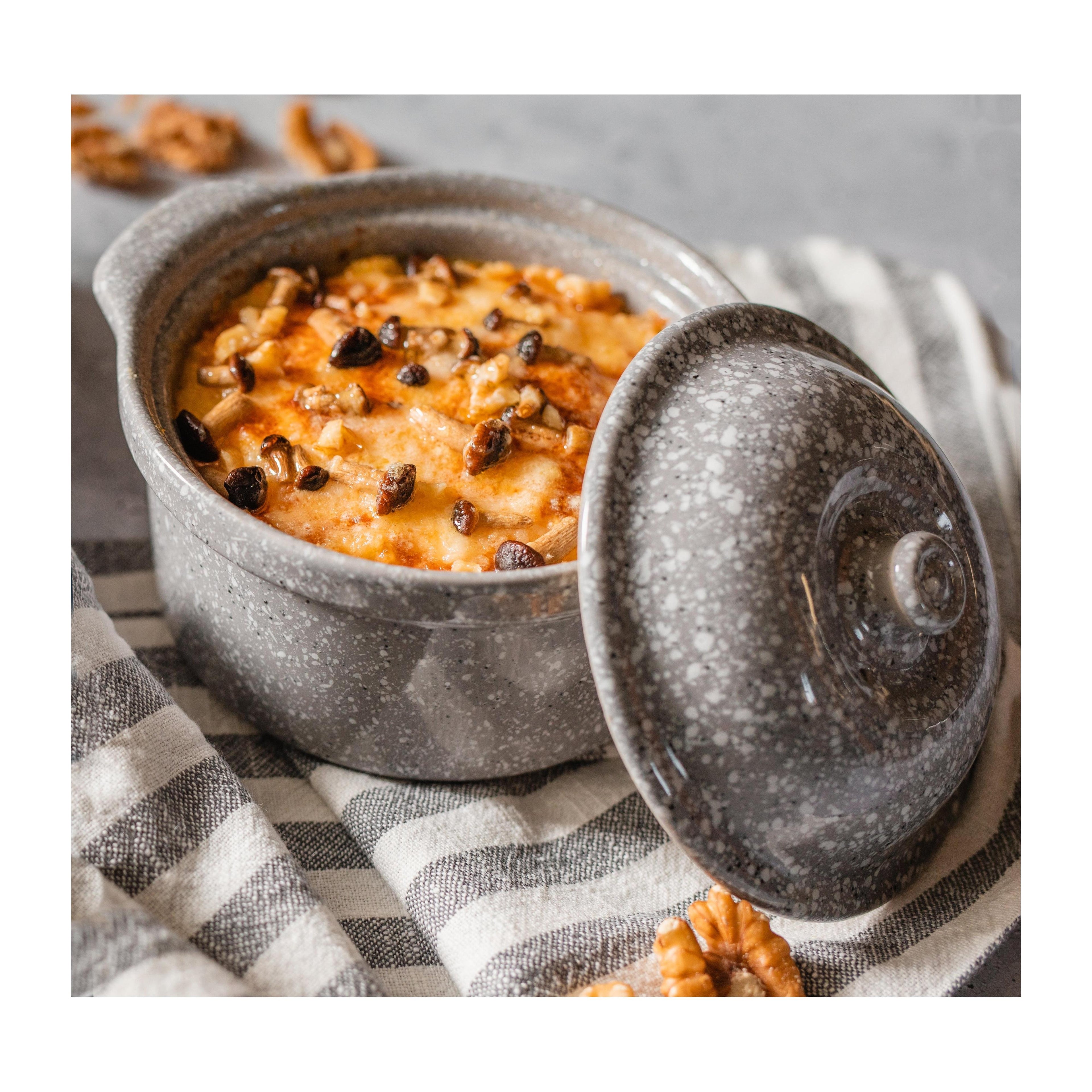 Set de 2 piezas. Mini cocotte Pierre Gourmet de gres de alta resistencia