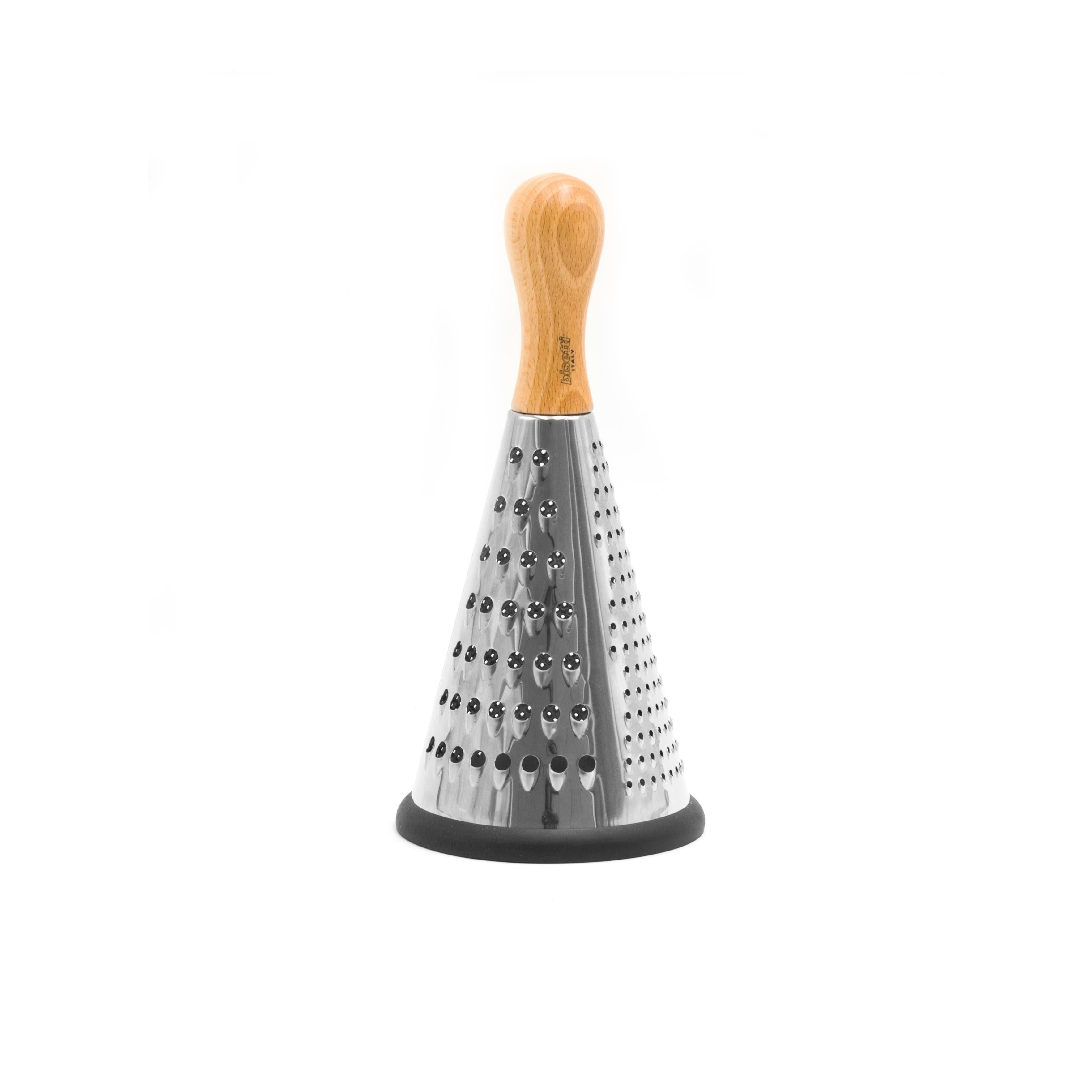 Râpe Conique Multifonction En Acier Inoxydable / Hêtre Naturel Verni 24 Cm - Petite
