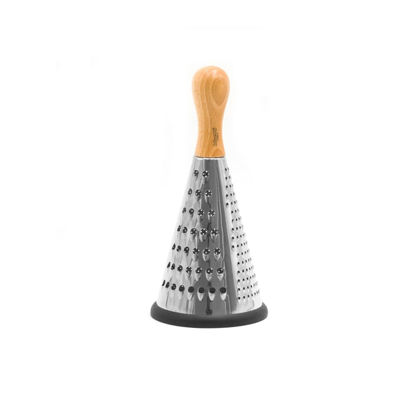Râpe Conique Multifonction En Acier Inoxydable / Hêtre Naturel Verni 24 Cm - Petite