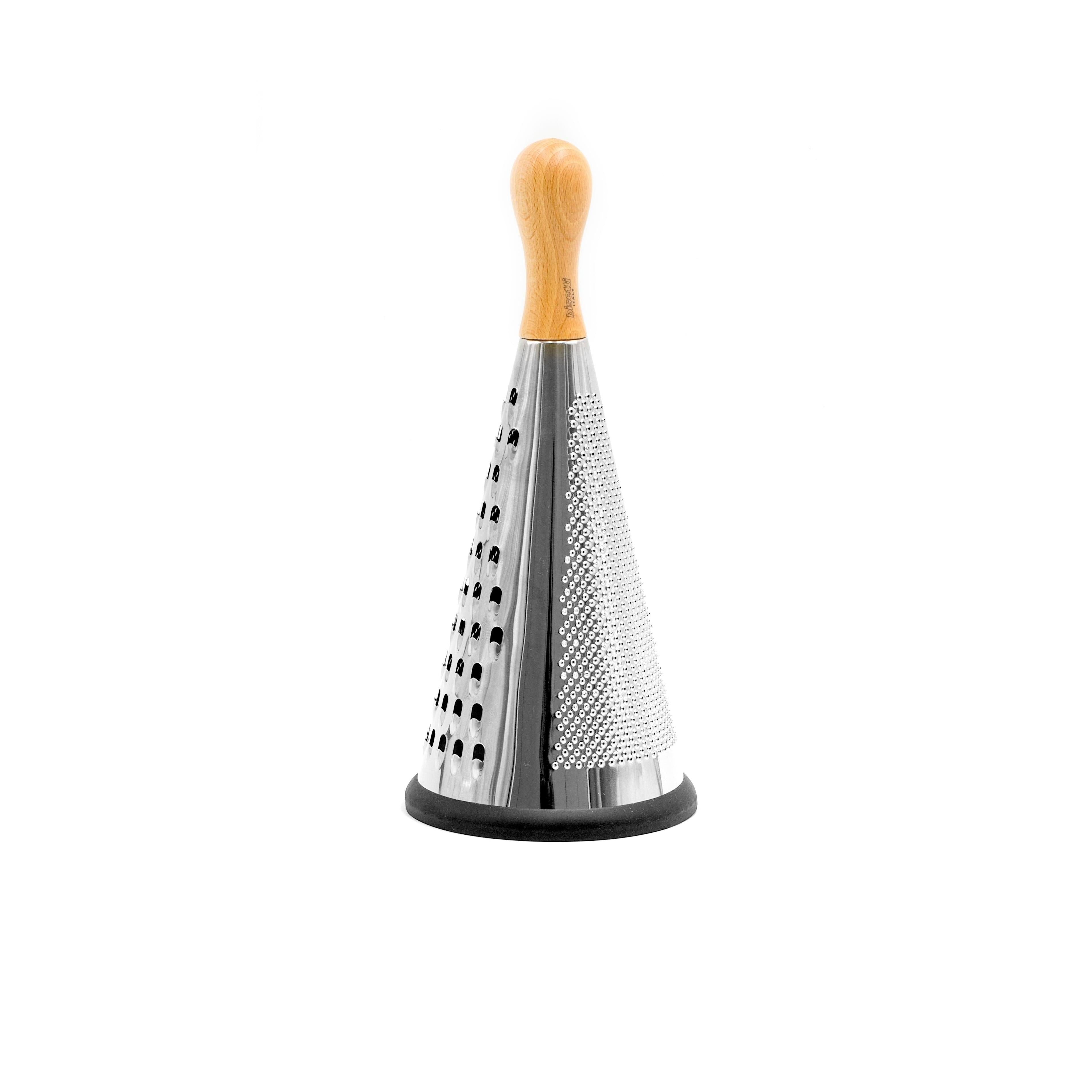 Rallador cónico multifunción de acero inoxidable / haya natural pintada 30 cm - grande