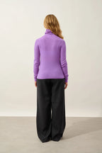 Pull Col Roulé - Bise - Lilas