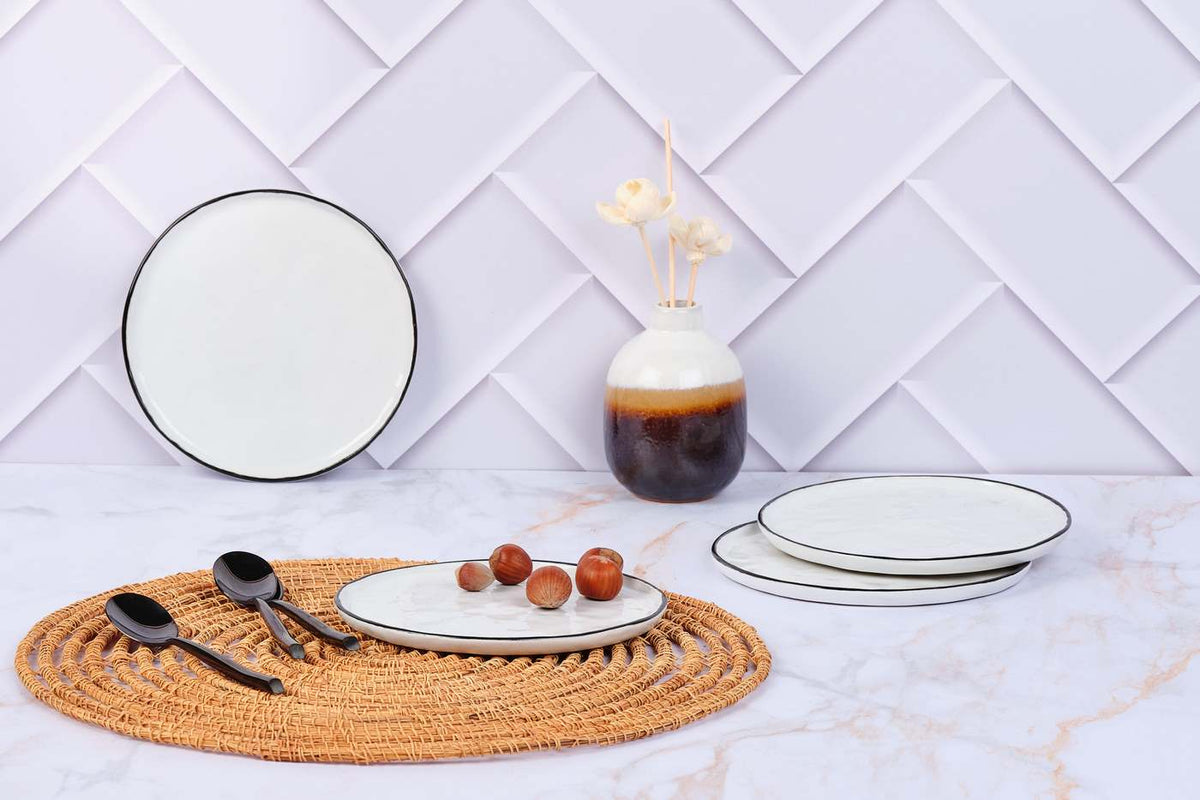 Pure - 4 Assiettes - Blanc Neige