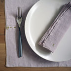 Lot De 2 Serviettes De Table En Lin À Surpiqûres Contrastées