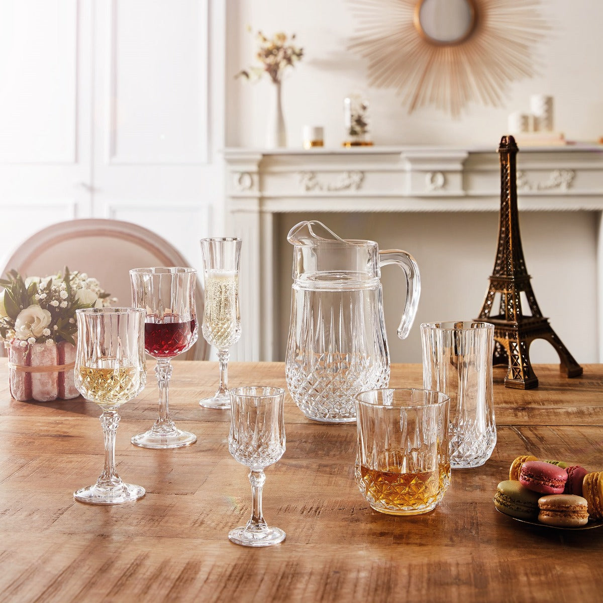 Longchamp - Juego de 16 copas y flautas - Cristal D'Arques