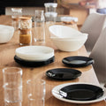 Harena - 18-Piece Tableware Set - Extra-Resistant Opal Glass - Black - Luminarc