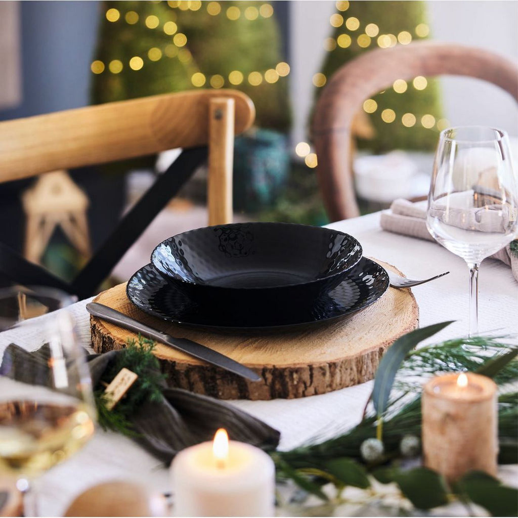 Pampille - 19-Piece Tableware Set - Black - Luminarc