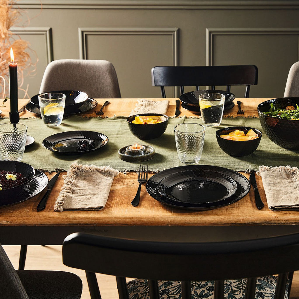 Pampille - 19-Piece Tableware Set - Black - Luminarc