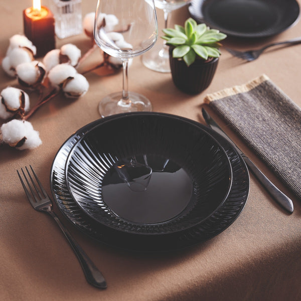 Cottage - Vajilla De 18 Piezas - Negro - Luminarc