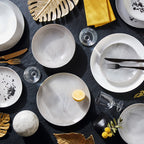 Diwali - 24-Piece Grey Marble Tableware Set - Luminarc