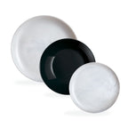 Diwali - 18-Piece Grey Marble-Effect Tableware Set - Luminarc