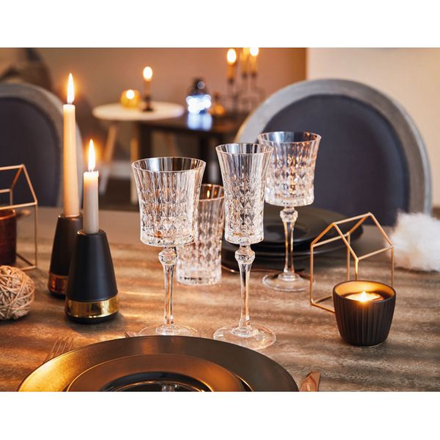 Lady Diamond - Glass Set, 24 Pieces - Cristal d'Arques