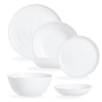 Ammonite - 25-Piece Dinnerware Set - Mineral Effect - White - Luminarc