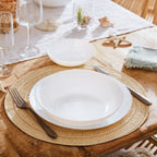 Ammonite - 25-Piece Dinnerware Set - Mineral Effect - White - Luminarc