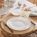 Ammonite - 25-Piece Dinnerware Set - Mineral Effect - White - Luminarc