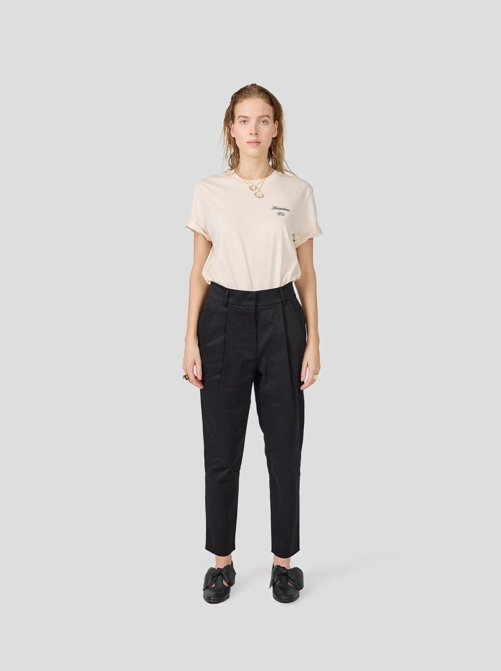 Pantalón Gabriel de algodón negro