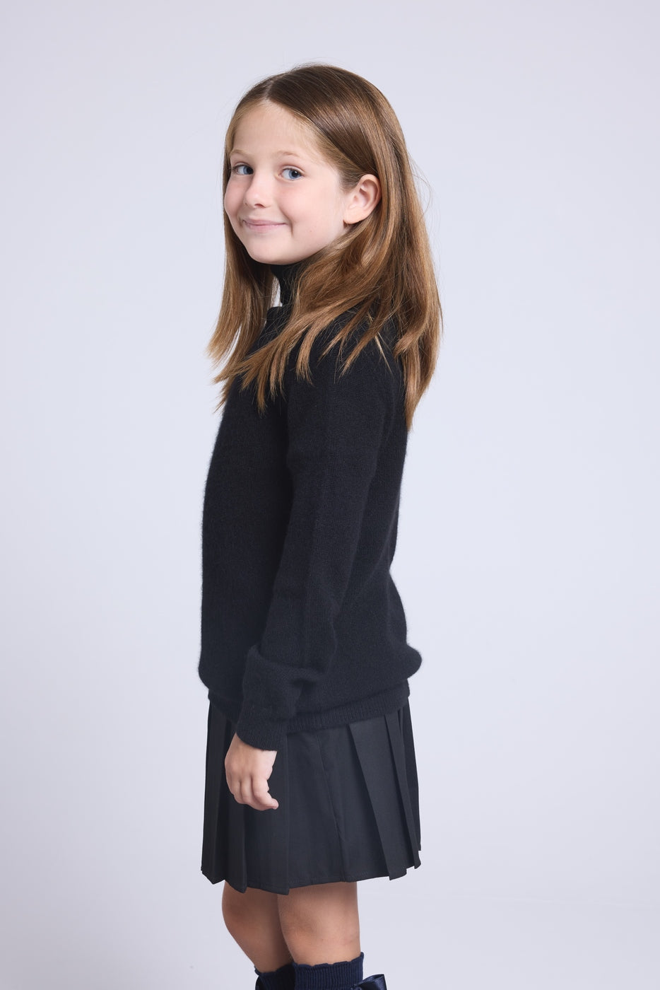 Jersey Cuello Vuelto Rosa Blush - Negro - Infantil
