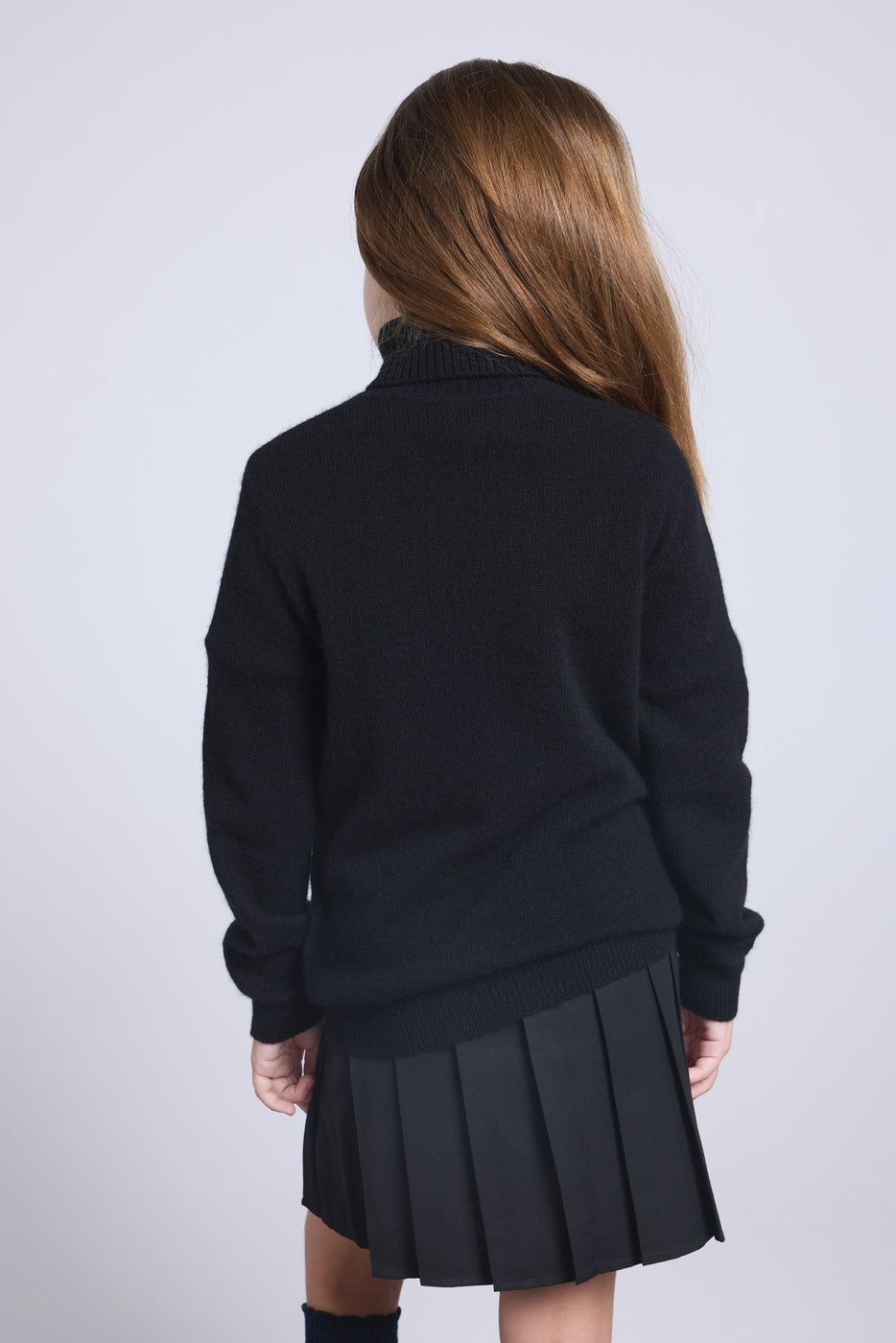 Jersey de cuello alto color rubor - Negro - Niño