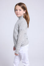 Jersey de cuello alto Blush - gris claro - niño