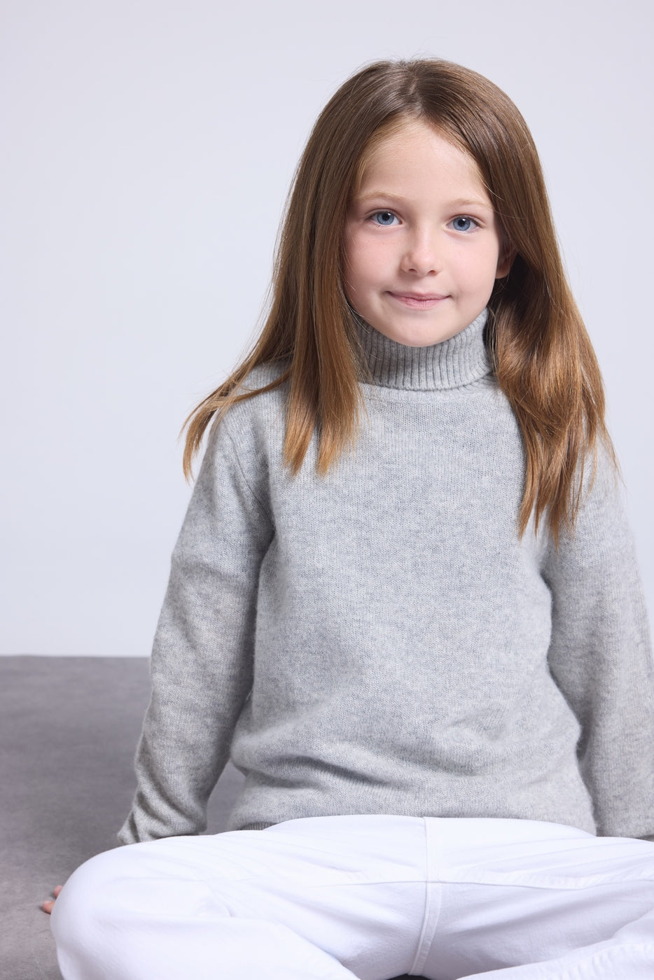 Jersey de cuello alto Blush - gris claro - niño