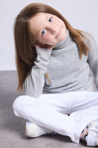 Jersey de cuello alto Blush - gris claro - niño