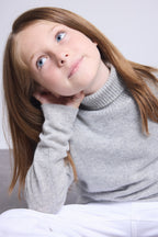 Jersey de cuello alto Blush - gris claro - niño