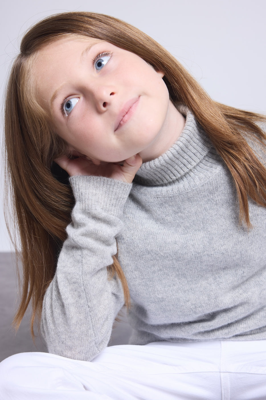 Jersey de cuello alto Blush - gris claro - niño