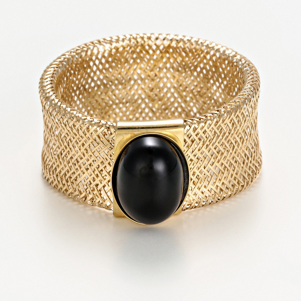 Ring "Onyx Flamboyant" 375er Gelbgold