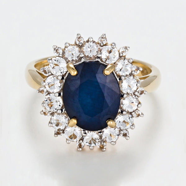 “Blue Sun” Ring – 375/1000 Yellow Gold