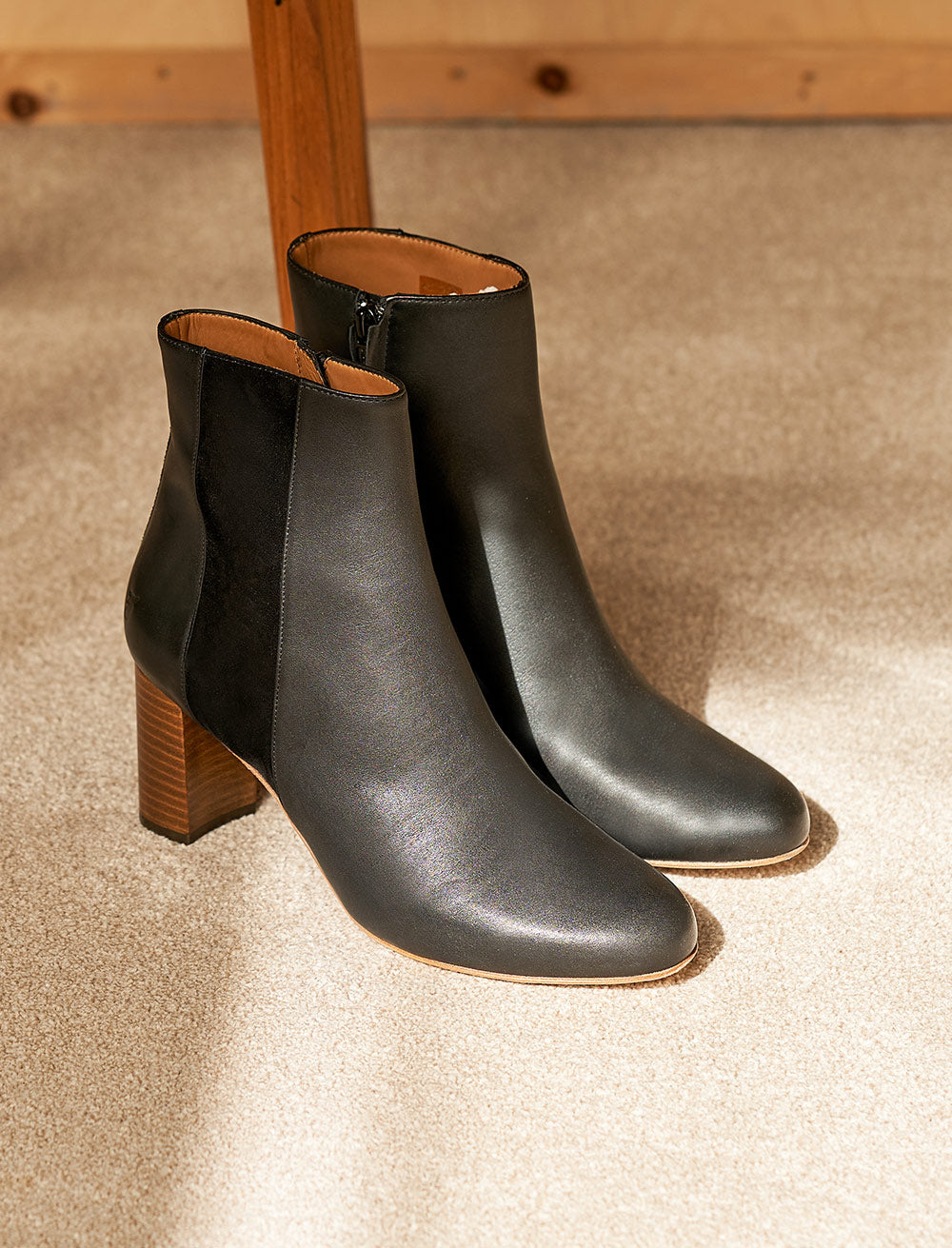 Heeled Ankle Boots - Sophie - Black - Women