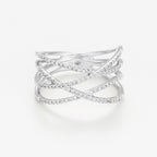 “Luminous Interlacing” Ring – White Gold