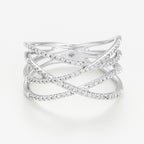 “Luminous Interlacing” Ring – White Gold