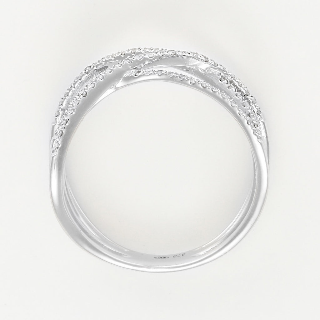 “Luminous Interlacing” Ring – White Gold