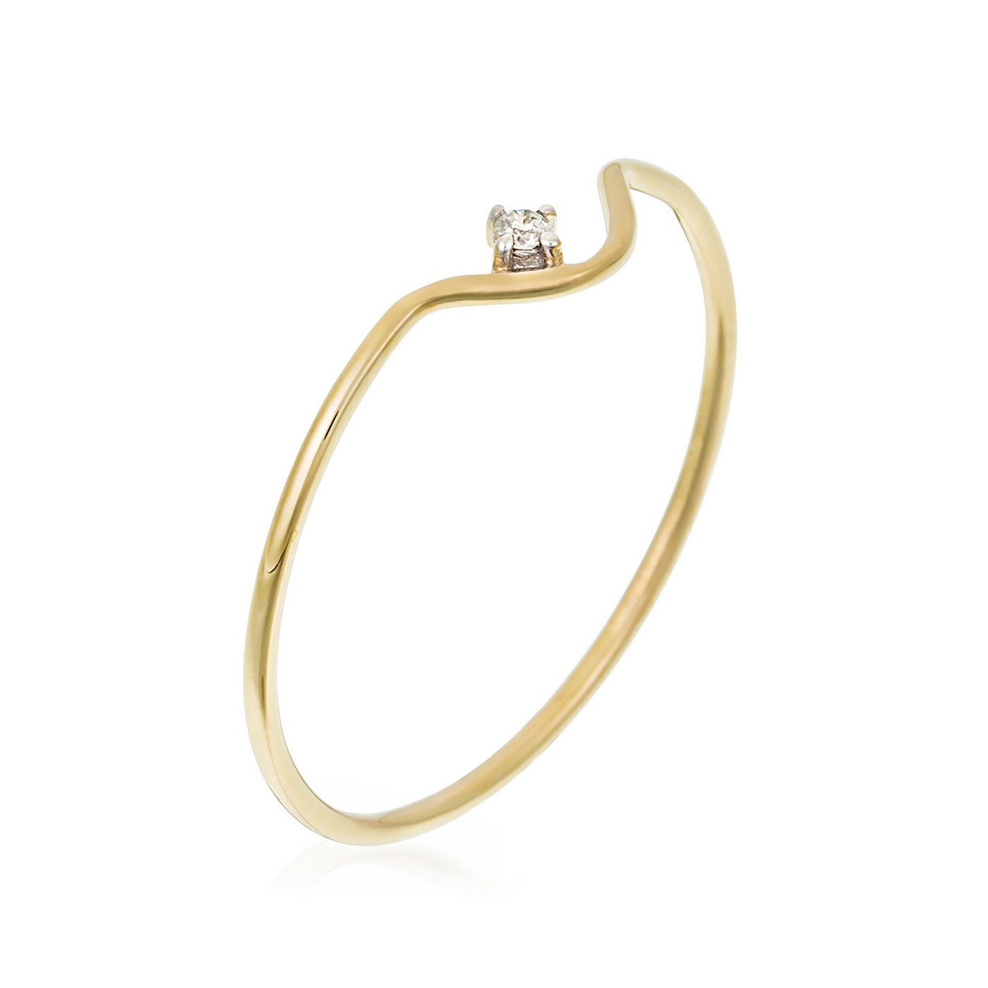 "Modesty" Ring, 0.01 ct/1 - 375/1000 Yellow Gold