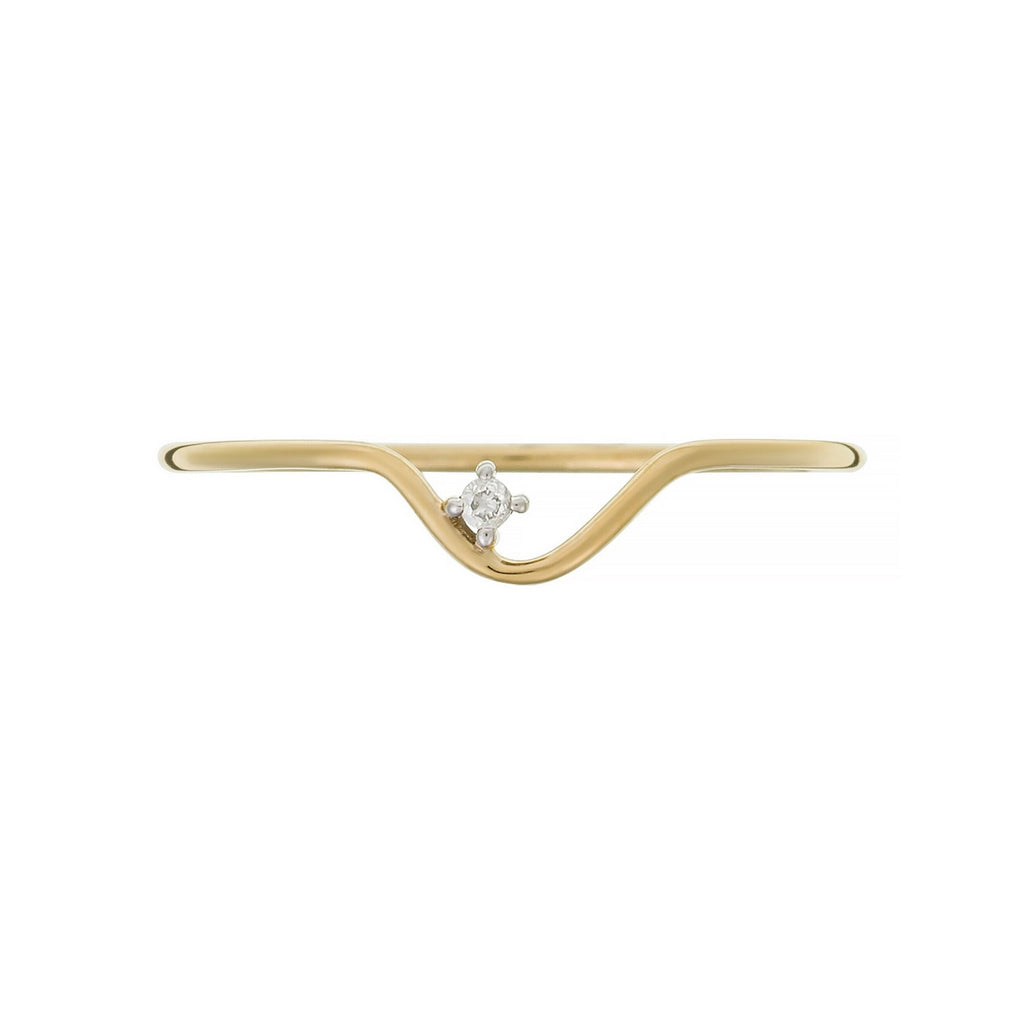 "Modesty" Ring, 0.01 ct/1 - 375/1000 Yellow Gold