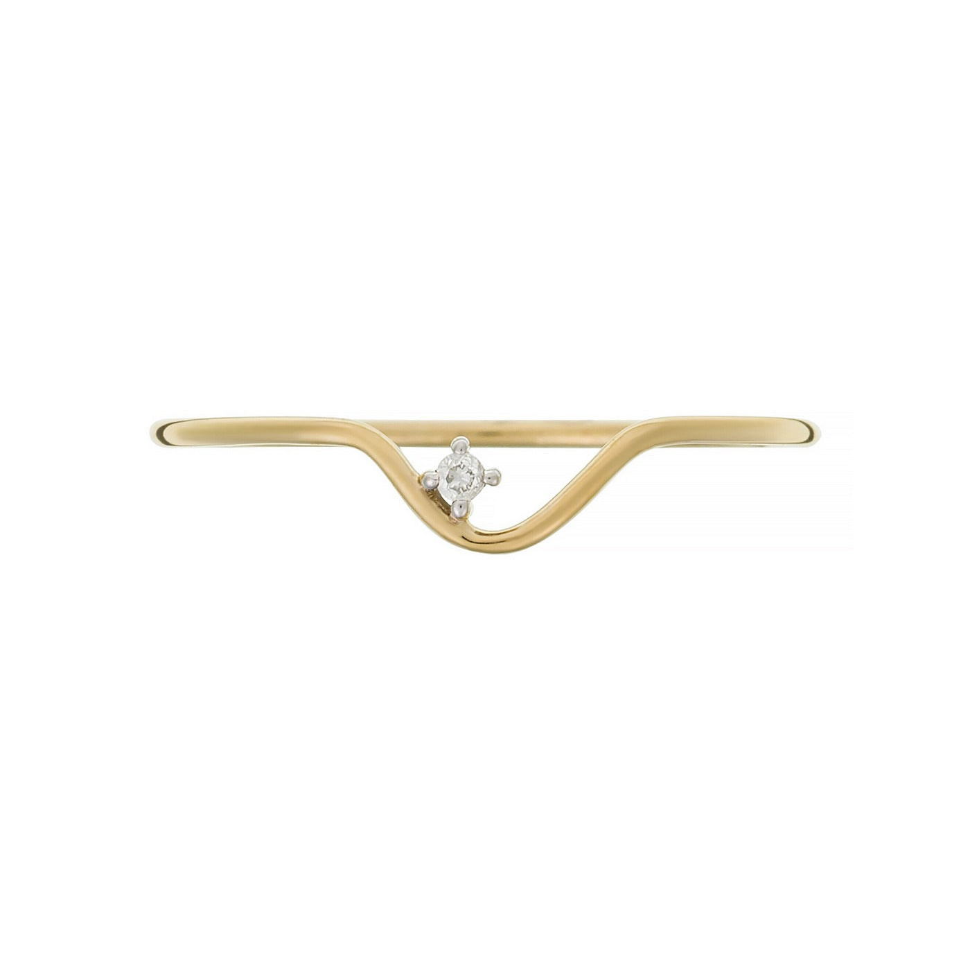 "Modesty" Ring, 0.01 ct/1 - 375/1000 Yellow Gold