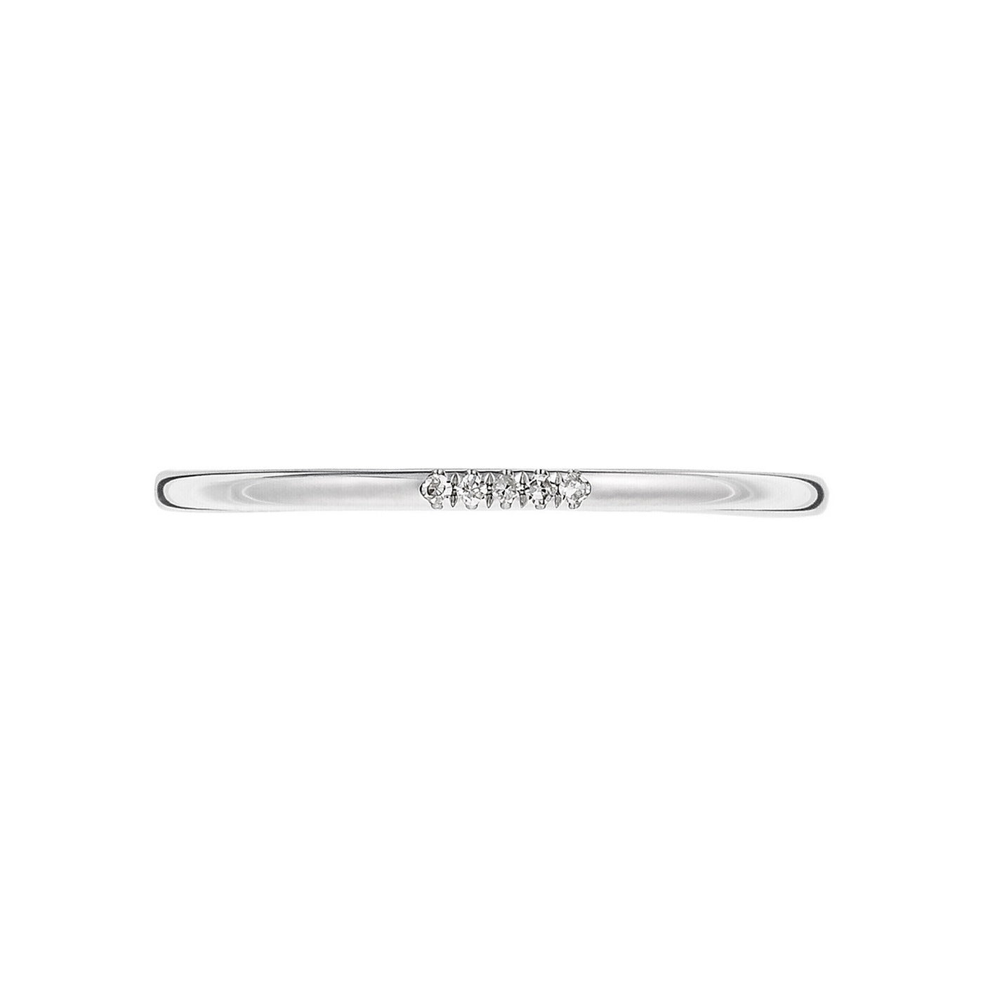 “Alliance Humility” Ring D0.02Ct/5 – 375/1000 White Gold