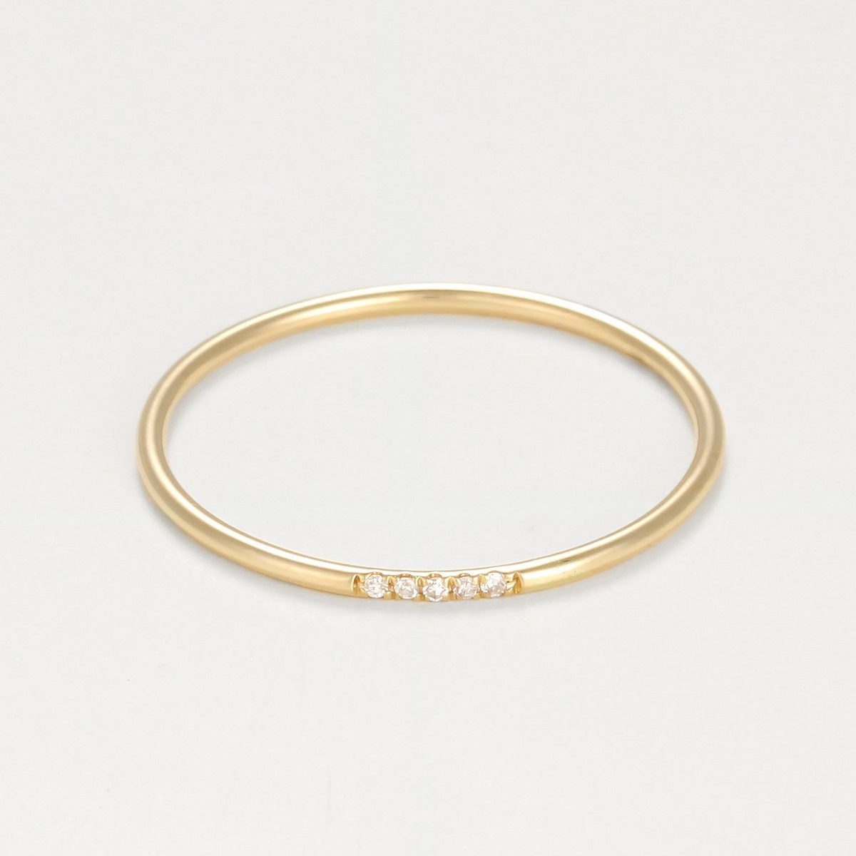Bague "Alliance Humilité" Diamants 0,02Ct/5 - Or Jaune