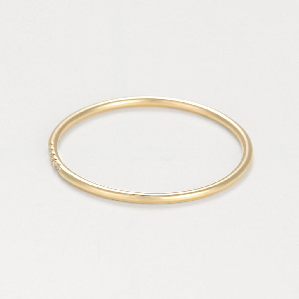 Bague "Alliance Humilité" Diamants 0,02Ct/5 - Or Jaune