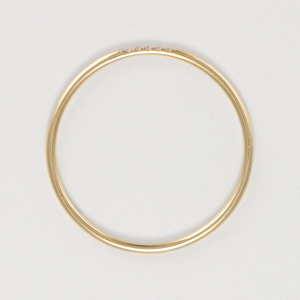 Bague "Alliance Humilité" Diamants 0,02Ct/5 - Or Jaune