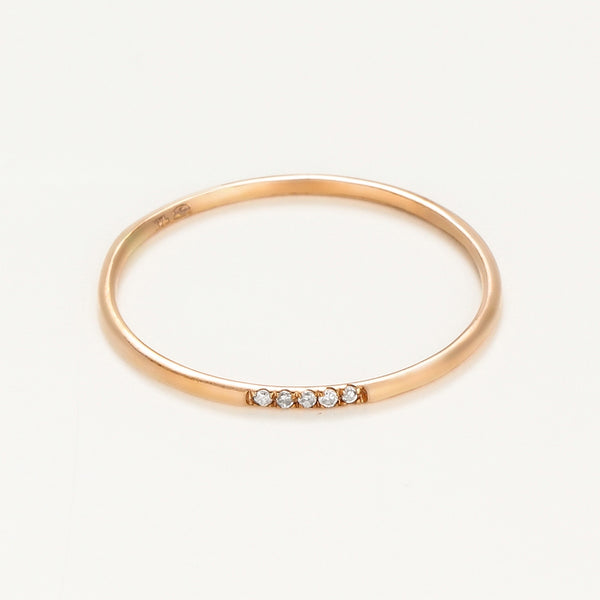 “Alliance Humility” Ring Diamonds 0.02Ct/5 – Rose Gold