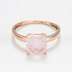 Anillo "Cuarzo Único" Cuarzo Rosa 2.10Ct/1 - Oro Rosa 375/1000