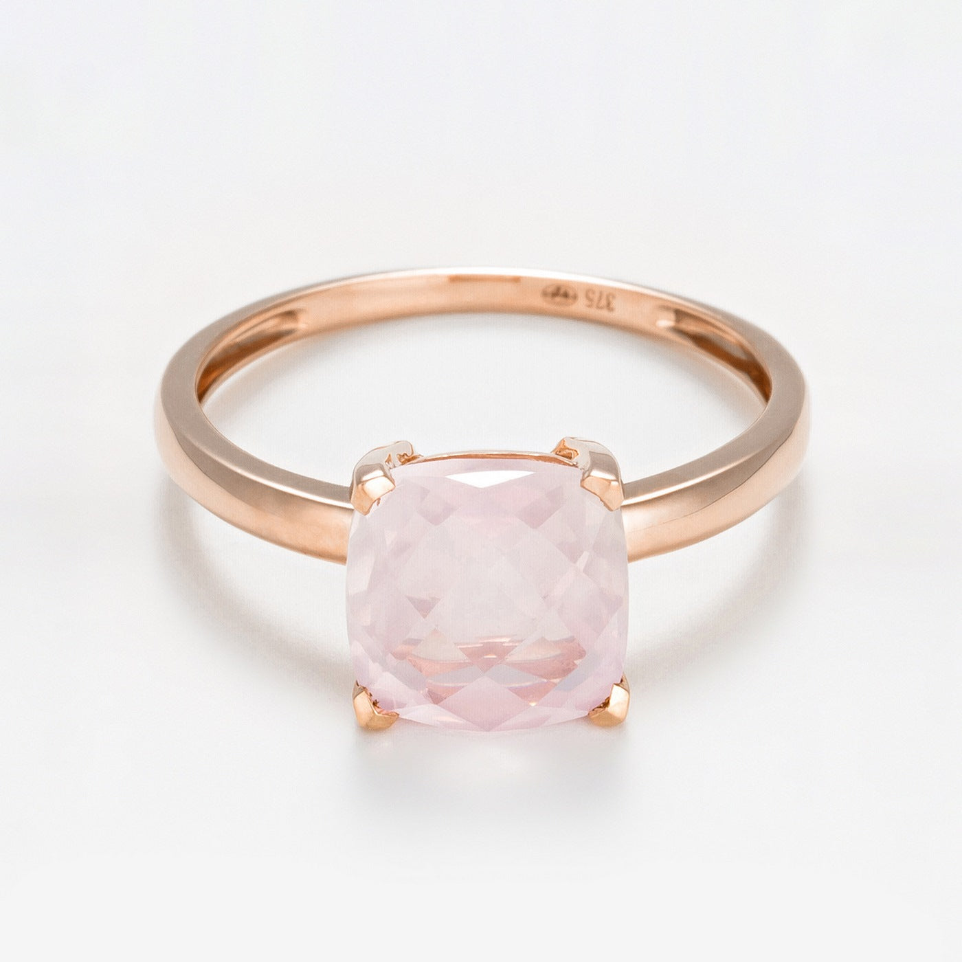 Anillo "Cuarzo Único" Cuarzo Rosa 2.10Ct/1 - Oro Rosa 375/1000