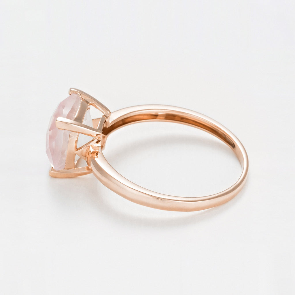 Anillo "Cuarzo Único" Cuarzo Rosa 2.10Ct/1 - Oro Rosa 375/1000