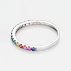 "Colorful Love" ring E0.04/2 R0.08/3 S0.13/5 Os0.06/3 Ps0.08/3 Ys0.07/2 - 375/1000 White Gold