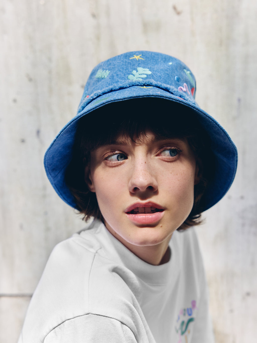 bob bordado / verano / verano / denim / pastel / bordado / alta calidad