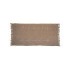 Linen Throw with Hand Embroidery - Boreal - Mocha