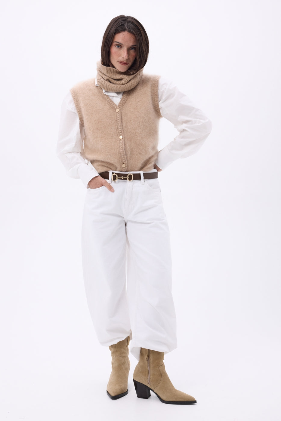 Col À Torsades Borealecoland - Beige Creme - Mixte