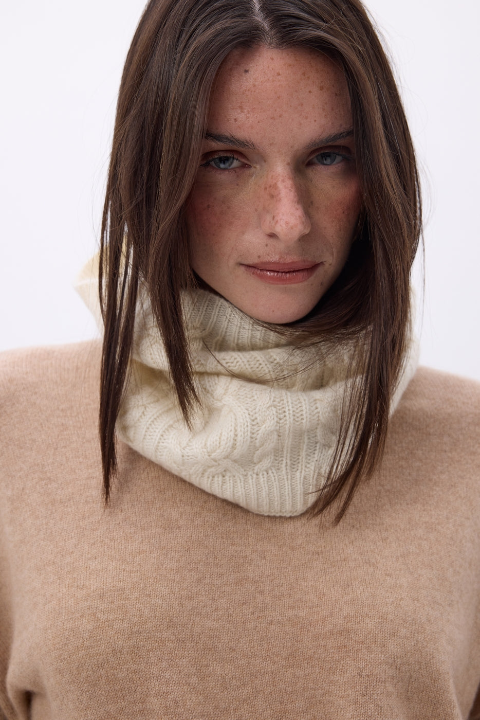 Cuello de trenzas Boreal - Blanco - Unisex