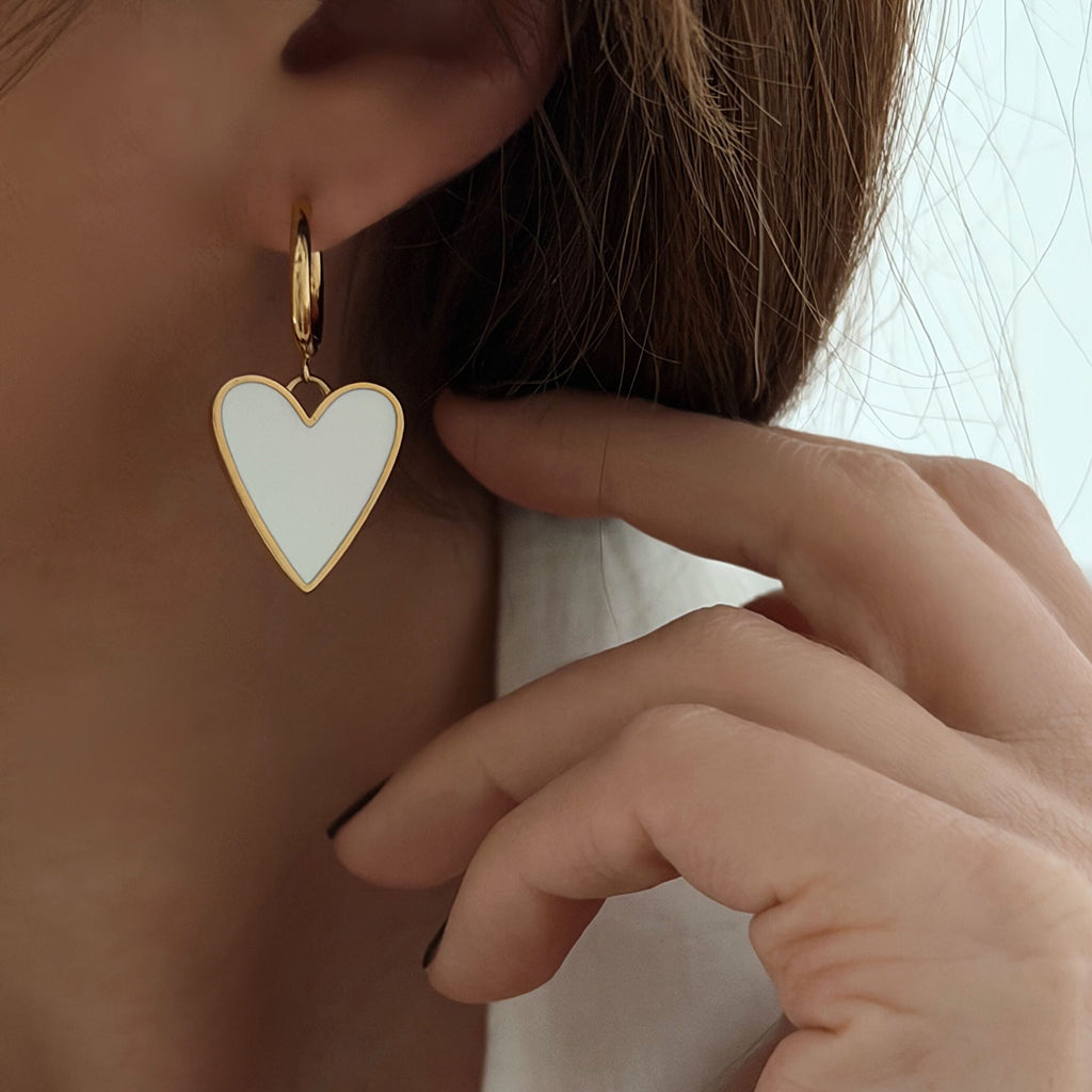 Boucles D'Oreilles Mandy - Doré Blanc