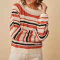 Pull Bouda - Terre Cuite/Noir